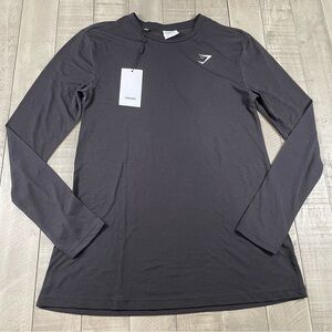 NWT Gymshark Training Oversized Black Long Sleeve Shirt Size XS